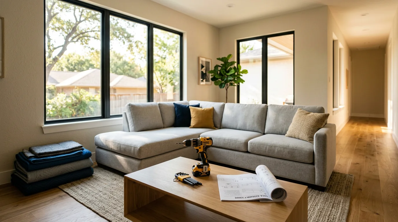 Professional furniture assembly service in Dallas home
